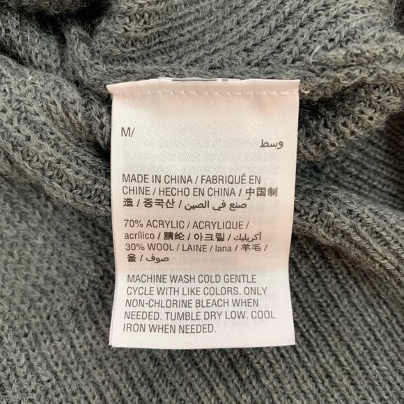 Bar III Women's Top M Surplice V Neck Pullover Knit Sweater Grey M - Picture 8 of 8